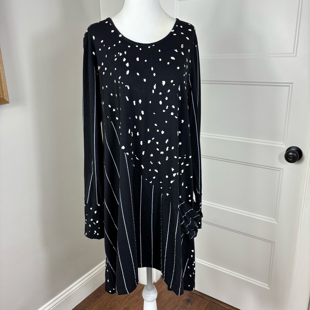 Snapdragon and Twig Lagenlook Art to‎ Wear Tunic Top Size S